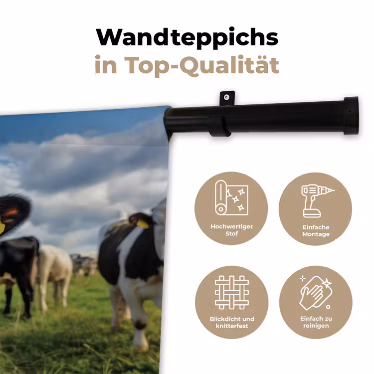 Koe - Tong - Weide Wandkleed katoen klein -tsfeer2_DE