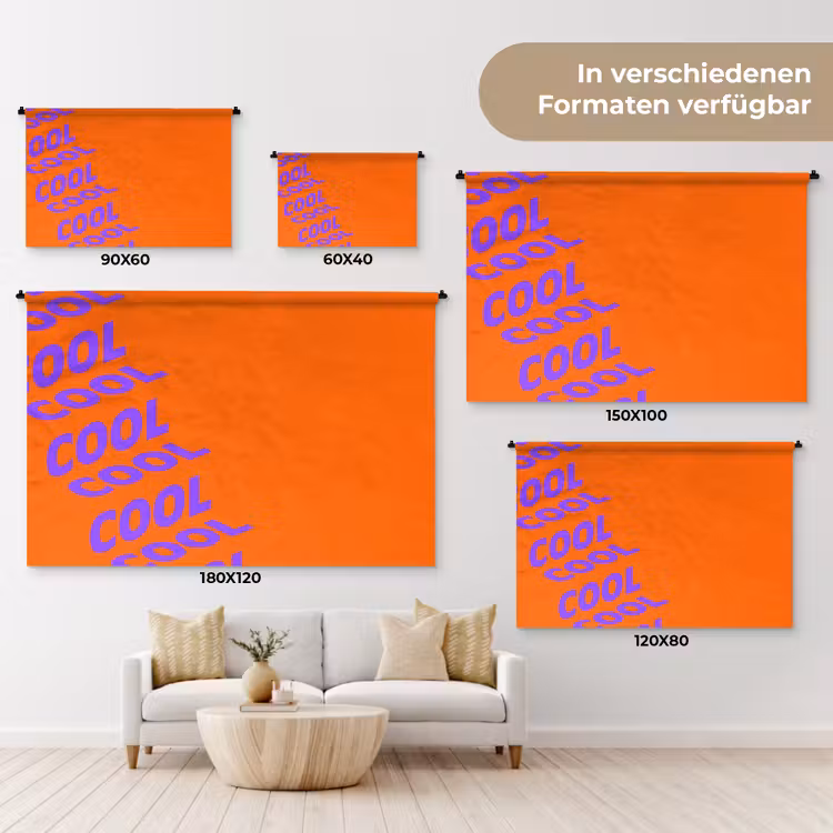 Cool - Paars - Oranje Wandkleed katoen klein -tsfeer8_DE