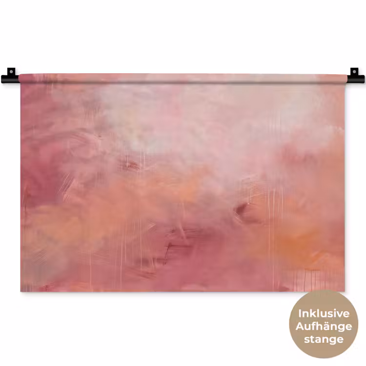 Kunst - Vloeiend - Pastel - Abstract Wandkleed katoen klein -t3d_DE