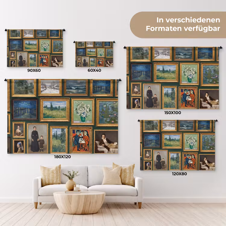 Kunst - Schilderijen - Collectie - Klassiek - Groen Wandkleed katoen klein -tsfeer8_DE