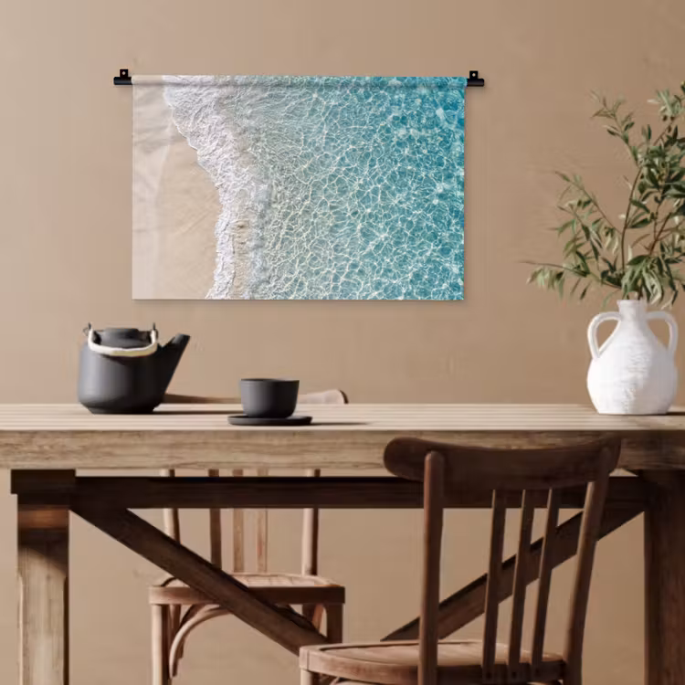 Kust - Zand - Blauw Wandkleed katoen klein -sfeer6