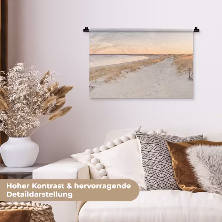 Kustlijn - Horizon - Hek Wandkleed katoen klein -tsfeer1_DE
