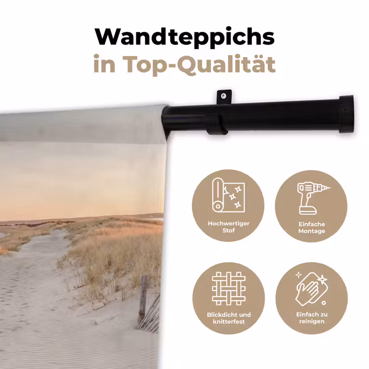 Kustlijn - Horizon - Hek Wandkleed katoen klein -tsfeer2_DE