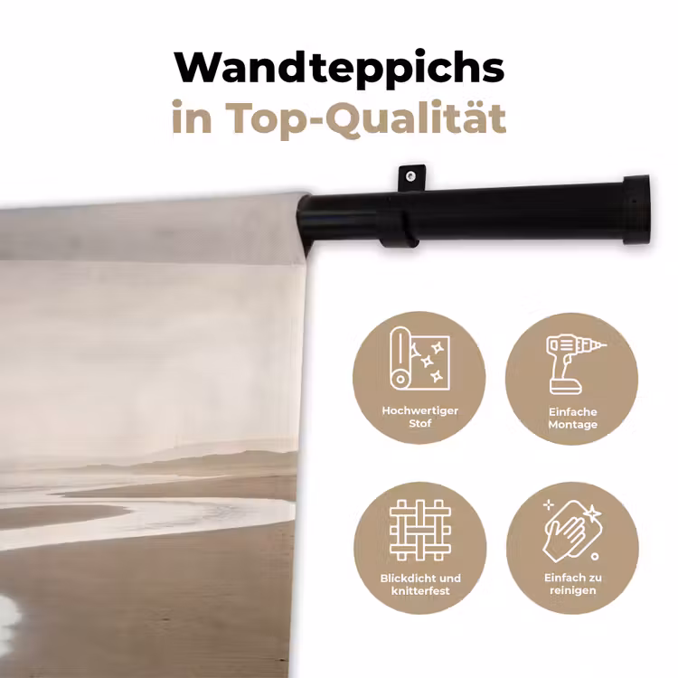 Kustlijn - Strand - Oceaan Wandkleed katoen klein -tsfeer2_DE