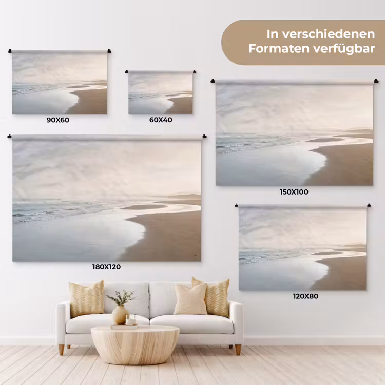 Kustlijn - Strand - Oceaan Wandkleed katoen klein -tsfeer8_DE