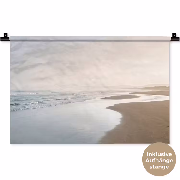 Kustlijn - Strand - Oceaan Wandkleed katoen klein -t3d_DE