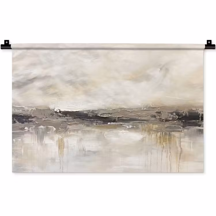 Landschap - Horizon - Natuur - Abstract - Neutraal Wandkleed katoen klein -zz3d