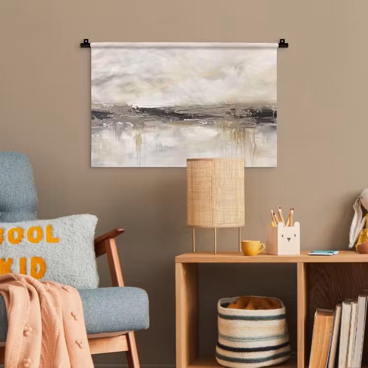 Landschap - Horizon - Natuur - Abstract - Neutraal Wandkleed katoen klein -wsfeer4_kind
