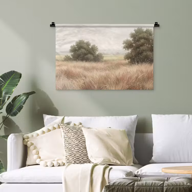 Landschap - Minimalistisch - Beige Wandkleed katoen klein -sfeer7