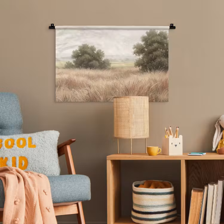 Landschap - Minimalistisch - Beige Wandkleed katoen klein -wsfeer4_kind