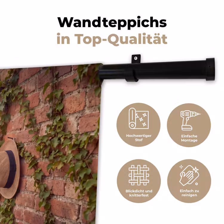 Lantaarn - Wijngaard - Landschap - Italiaans Wandkleed katoen klein -tsfeer2_DE