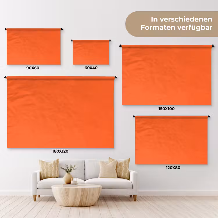 Vivid - Amber - Oranje Wandkleed katoen klein 269 -tsfeer8_DE