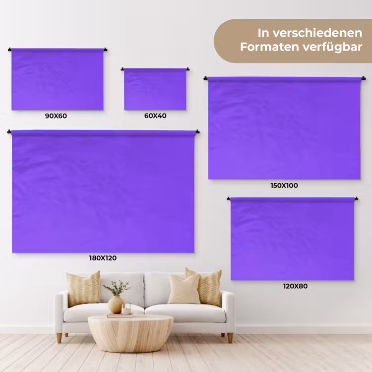 Vivid - Violet - Paars Wandkleed katoen klein 269 -tsfeer8_DE