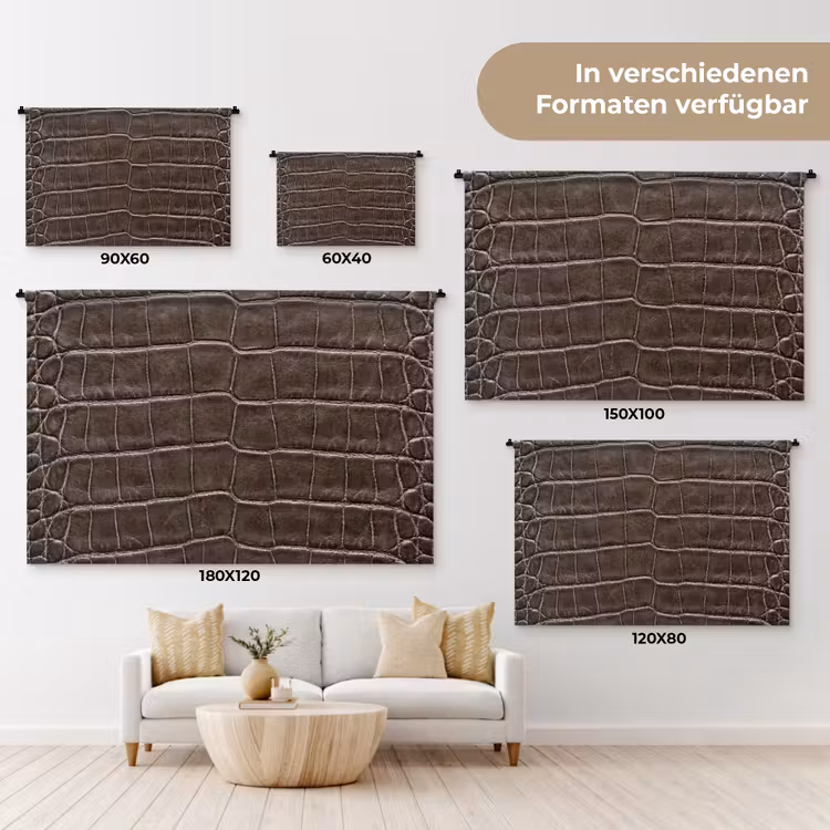 Leer - Krokodil - Mat Wandkleed katoen klein -tsfeer8_DE