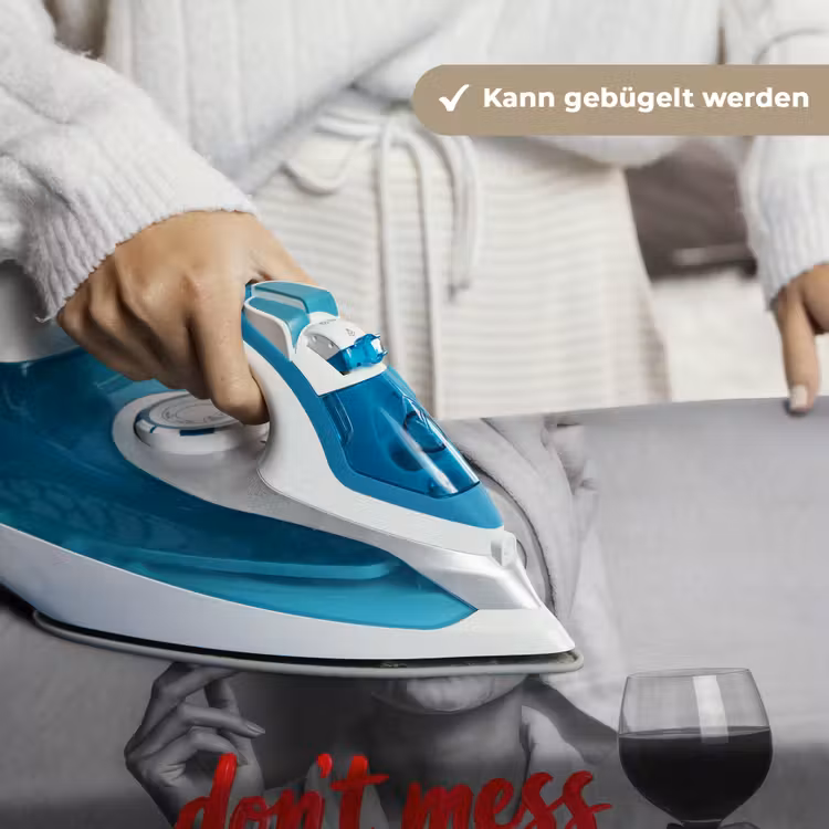 Don't mess with me - Wijn - Vrouw - Sigaret Wandkleed katoen klein -tsfeer9_DE