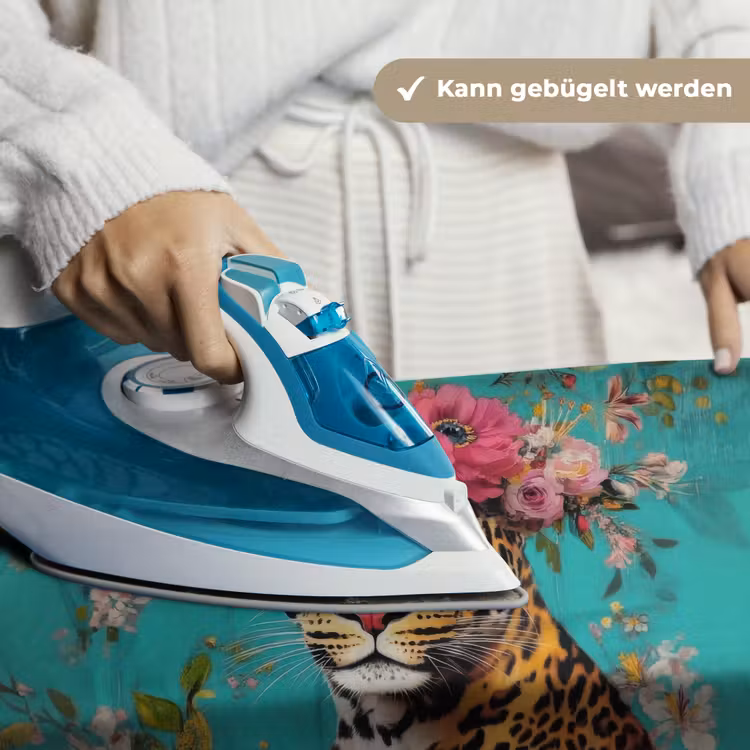 Luipaard - Bloemen - Kroon Wandkleed katoen klein -tsfeer9_DE