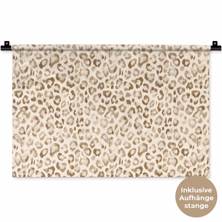 Luipaard - Klassiek - Beige Wandkleed katoen klein 269 -t3d_DE