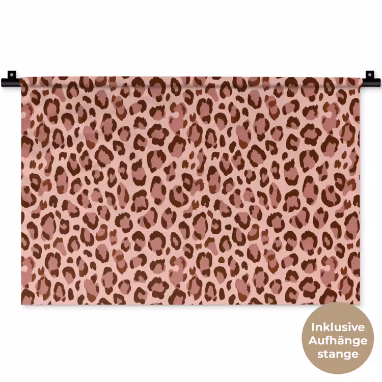 Luipaard - Patroon - Roze Wandkleed katoen klein 269 -t3d_DE