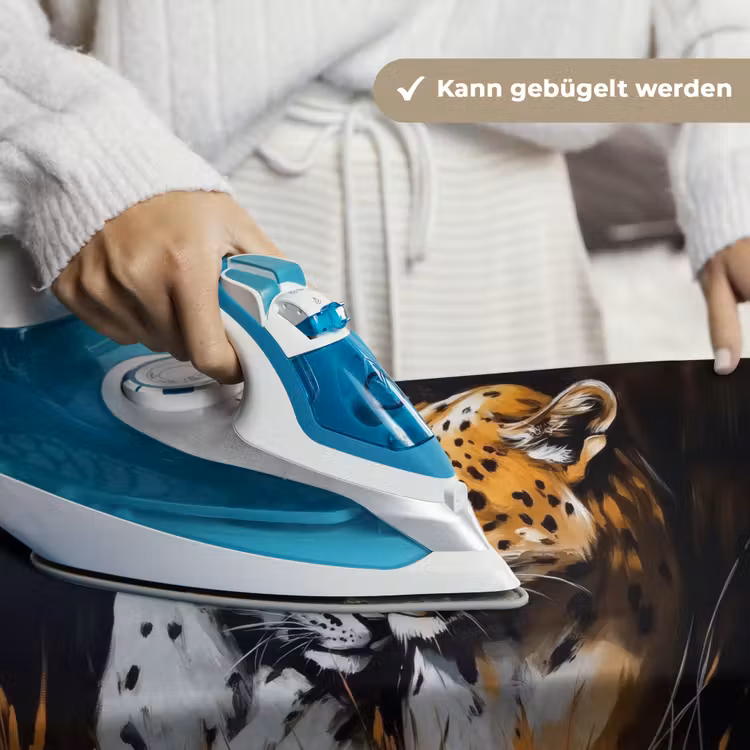 Luipaard - Oranje - Wit - Gras Wandkleed katoen klein -tsfeer9_DE