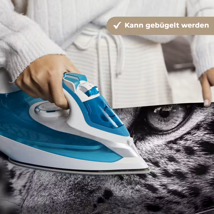 Luipaard - Zwart - Wit - Oog Wandkleed katoen klein -tsfeer9_DE