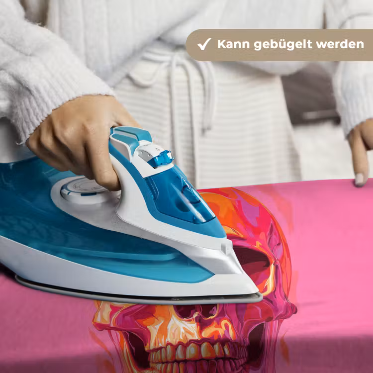 Felroze - Tanden - Schedel Wandkleed katoen klein -tsfeer9_DE