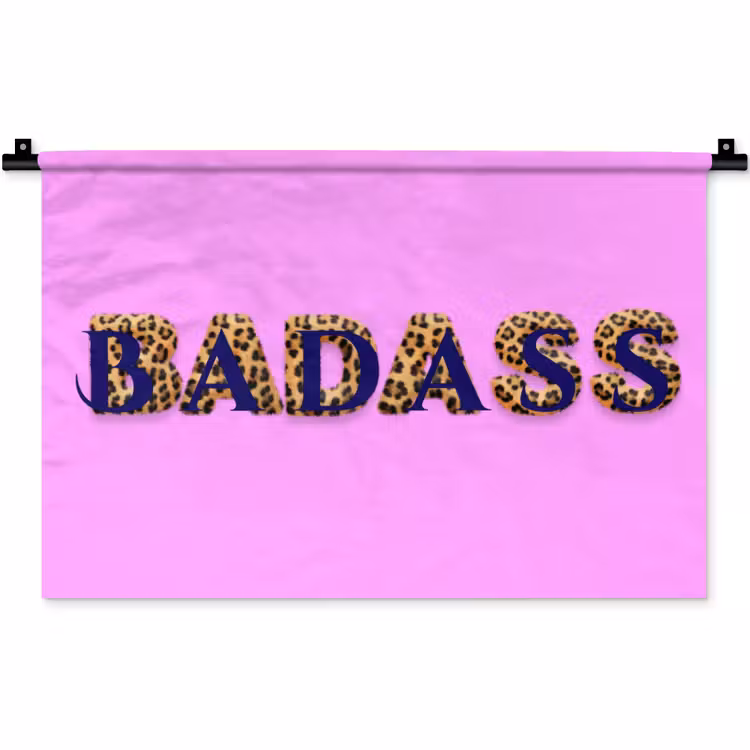 Felroze - Badass - Panterprint - Schaduw Wandkleed katoen klein -zz3d