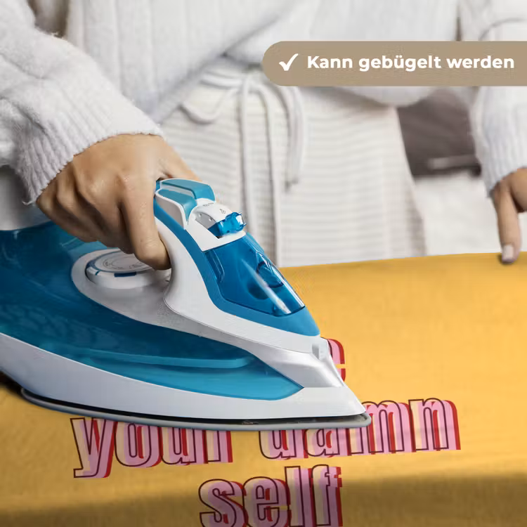 Love yourself - Roze - Geel Wandkleed katoen klein -tsfeer9_DE