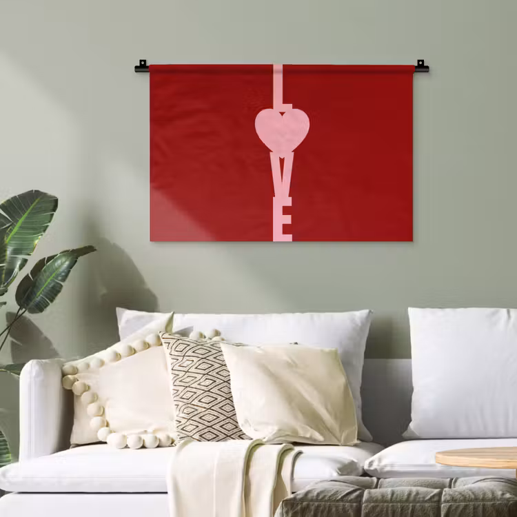Love - Hart - Rood Wandkleed katoen klein -sfeer7