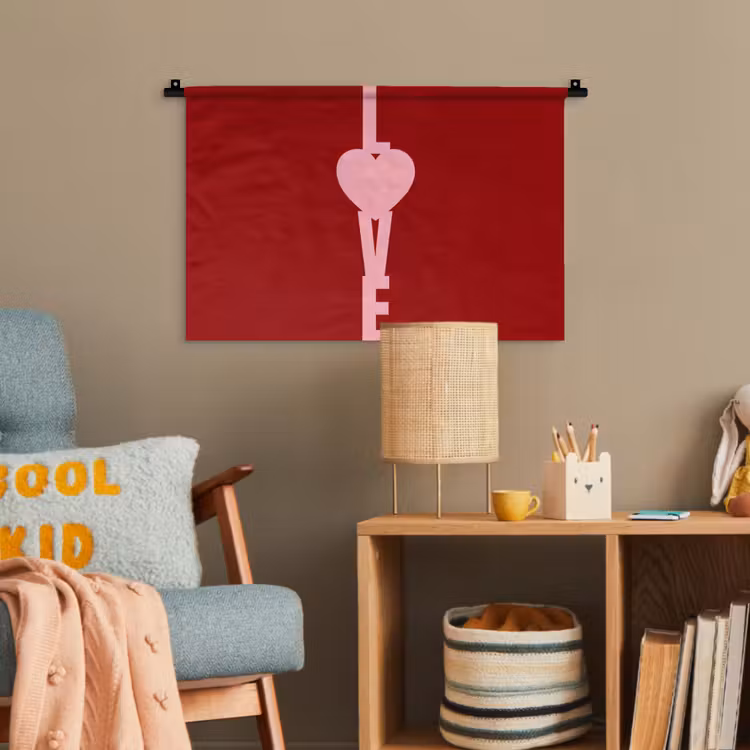 Love - Hart - Rood Wandkleed katoen klein -wsfeer4_kind