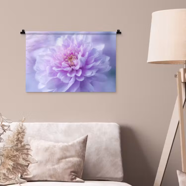 Paars - Dahlia - Dromerig Wandkleed katoen klein -sfeer4