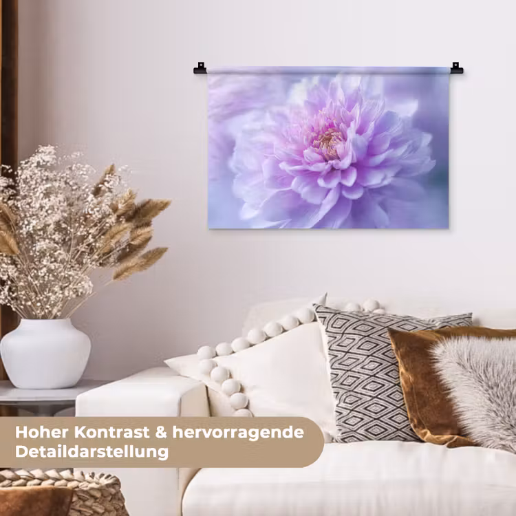 Paars - Dahlia - Dromerig Wandkleed katoen klein -tsfeer1_DE