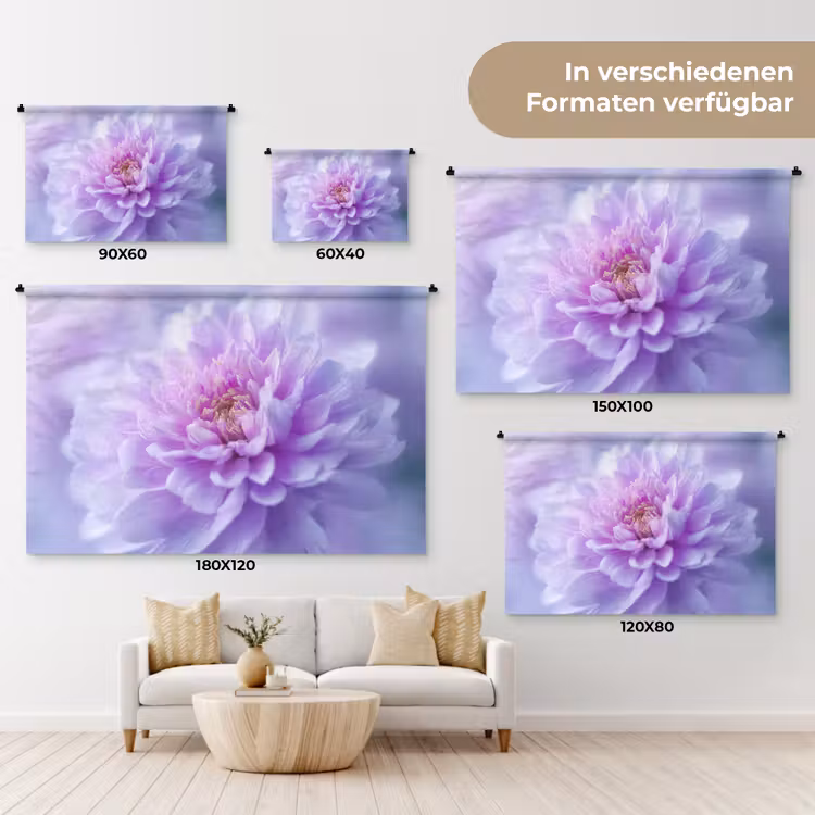 Paars - Dahlia - Dromerig Wandkleed katoen klein -tsfeer8_DE