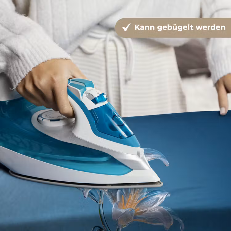 Lelies - Blauw - Glazen Wandkleed katoen klein -tsfeer9_DE
