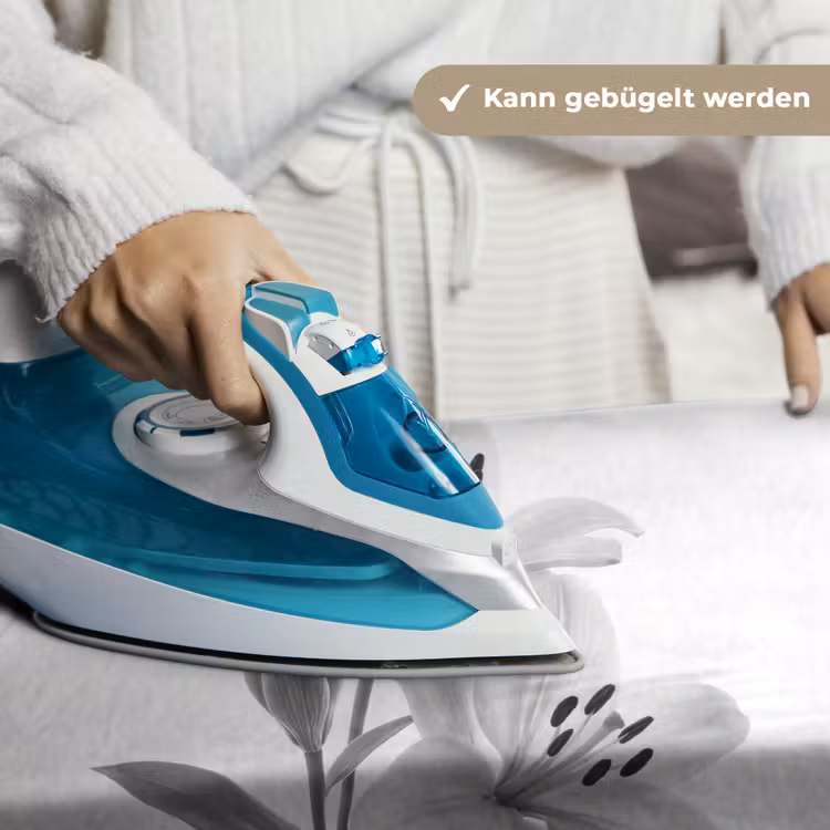 Lelies - Elegant - Zwart - Wit Wandkleed katoen klein -tsfeer9_DE