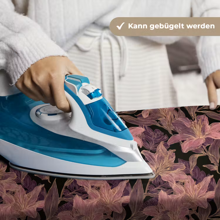 Lelies - Patroon - Paars - Goud Wandkleed katoen klein 269 -tsfeer9_DE