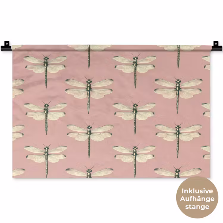 Lillibellen - Patroon - Roze Wandkleed katoen klein 269 -t3d_DE