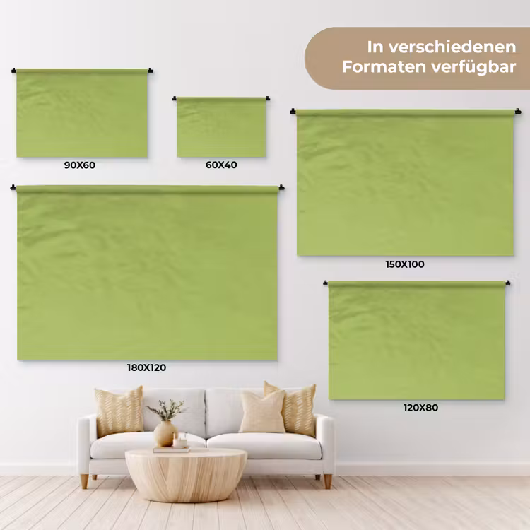 Lime - Glow - Groen Wandkleed katoen klein 269 -tsfeer8_DE