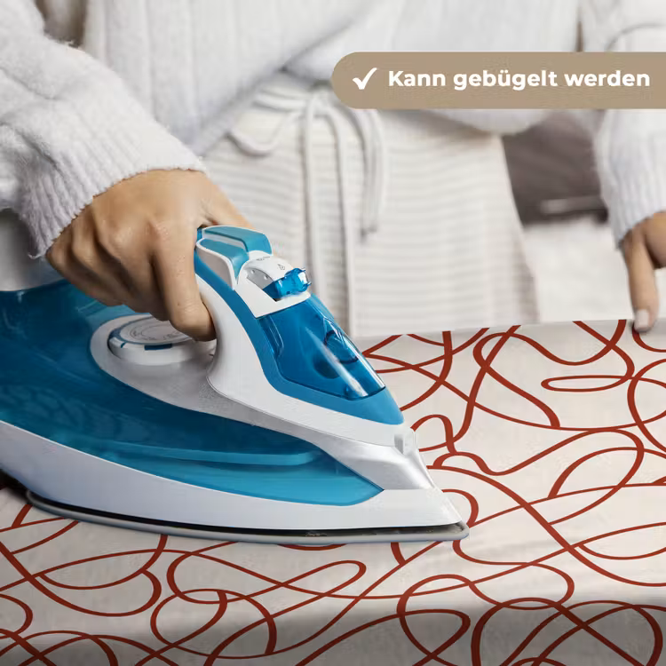 Lijnen - Abstract - Rood - Beige Wandkleed katoen klein 269 -tsfeer9_DE