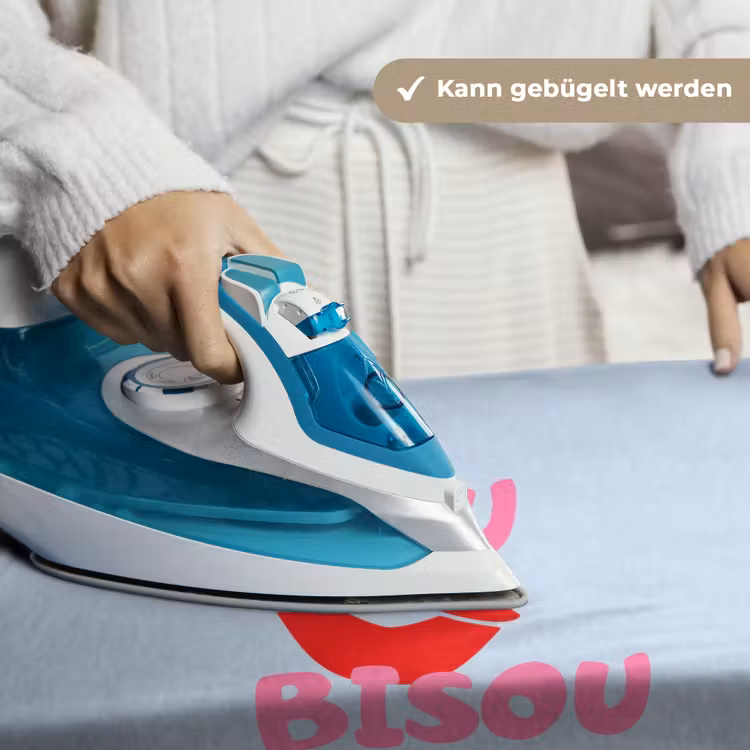 Lippen - Bisou - Blauw Wandkleed katoen klein -tsfeer9_DE