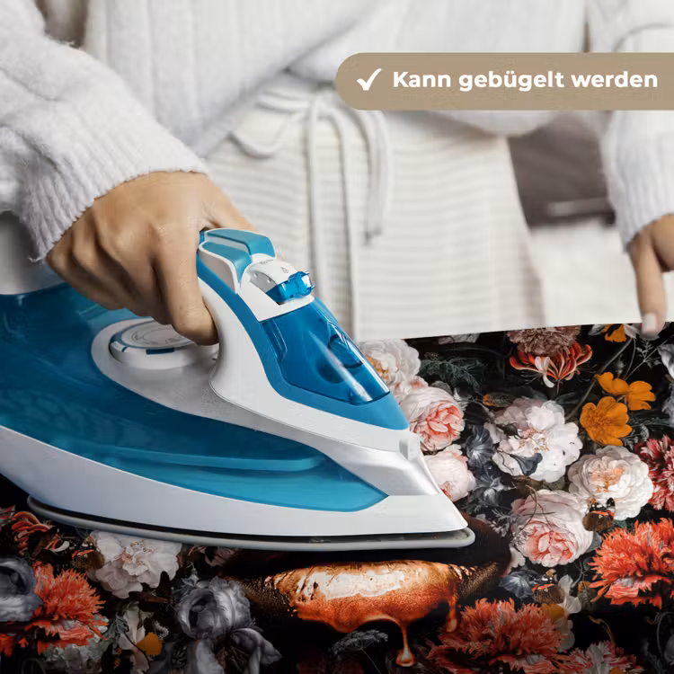 Lippen - Bloemen - Verf - Oranje - Kunst - Abstract - Oude meesters Wandkleed katoen klein -tsfeer9_DE