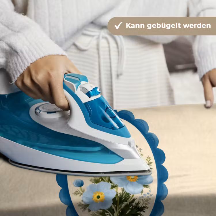 Lijst - Bloemen - Lichtblauw - Illustratie Wandkleed katoen klein -tsfeer9_DE