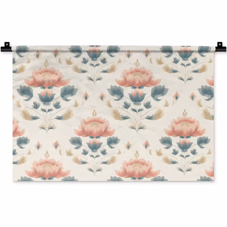 Lotus - Bloemen - Roze Wandkleed katoen klein 269 -zz3d