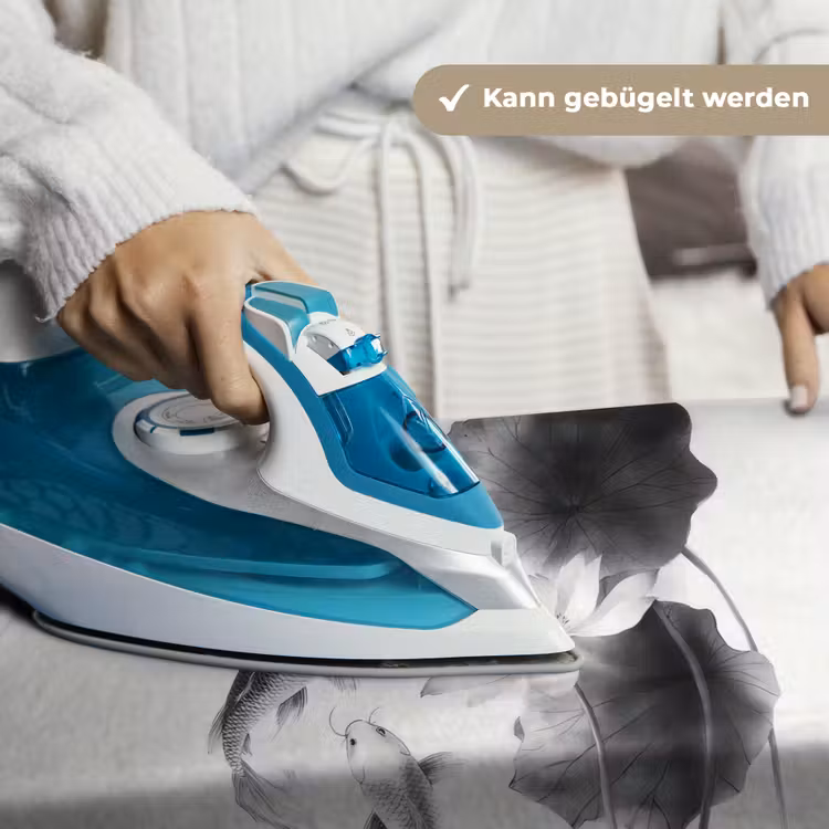 Lotusbloemen - Vissen - Bladeren - Zwart Wandkleed katoen klein -tsfeer9_DE
