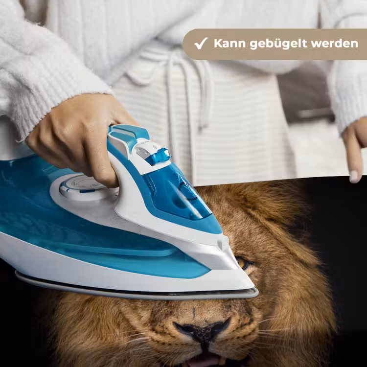 Leeuw - Portret - Zwart - Dieren Wandkleed katoen klein -tsfeer9_DE