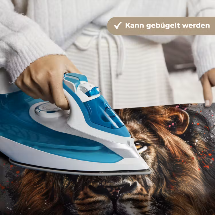 Leeuw - Dieren - Portret - Zwart - Luxe Wandkleed katoen klein -tsfeer9_DE