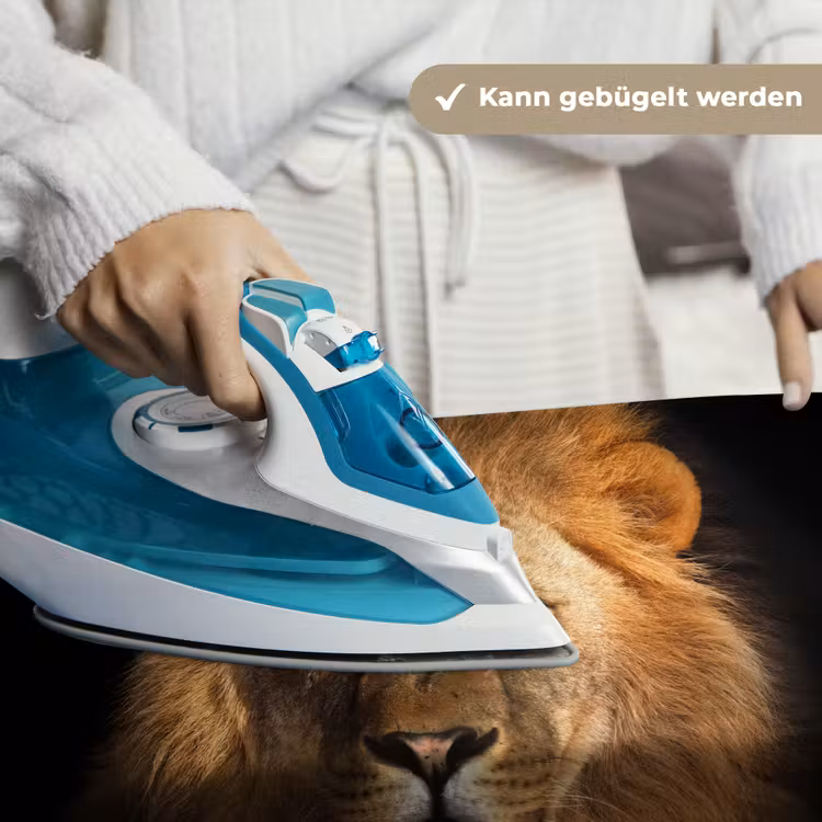 Leeuw - Dieren - Zwart - Licht - Bruin - Portret Wandkleed katoen klein -tsfeer9_DE