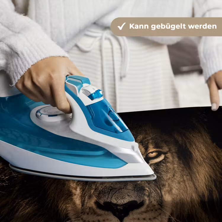 Leeuw - Dieren - Zwart - Portret Wandkleed katoen klein -tsfeer9_DE