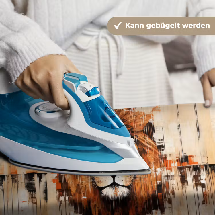 Leeuwenkop - Lijnen - Crème Wandkleed katoen klein -tsfeer9_DE
