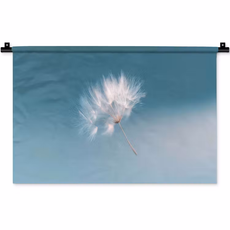 Paardenbloempluisje - Blauw - Lucht Wandkleed katoen klein -zz3d