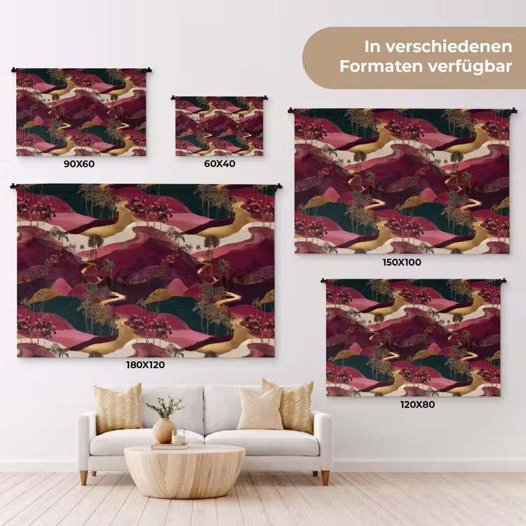 Magisch - Palmbomen - Goud Wandkleed katoen klein 269 -tsfeer8_DE